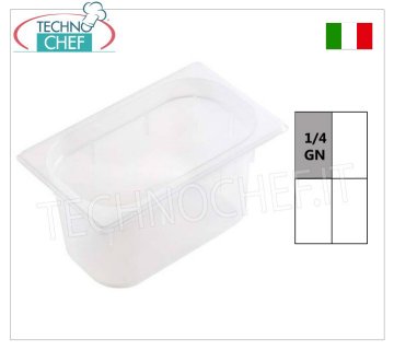 Gastronorm-Behälter GN 1/4 aus Polypropylen, Abm. 265 x 162 mm