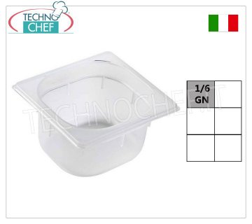Gastronorm GN 1/6 Behälter aus Polypropylen, Größe 176x162mm