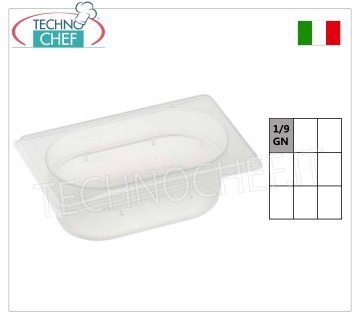 Gastronorm-Behälter GN 1/9 aus Polypropylen, Abm. 176 x 108 mm