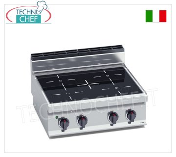 TECHNOCHEF - ELEKTROHERD 4 INFRAROTZONEN OBEN, Kw.12,8, Mod.E7P4B/VTR