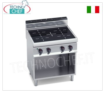 TECHNOCHEF - ELEKTROHERD 4 INFRAROTZONEN auf OFFENEM SCHRANK, 12,8 kW, Mod.E7P4M/VTR