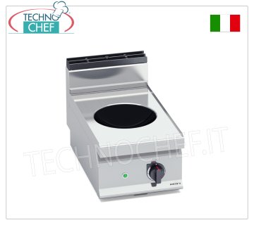 TECHNOCHEF - ELEKTROHERD 1 WOK-PLATTE mit INDUKTIONSTOPF, Kw.3,5, Mod.E7WOK-B/IND