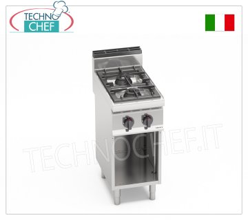 TECHNOCHEF - GASHERD 2 BRENNER auf OFFENEM SCHRANK, Kw.14,00, Mod.G7F2MP