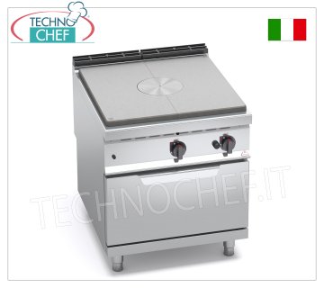 TECHNOCHEF - GAS-SOLID-TOP-KOCHER auf GN 2/1 GASOFEN, Mod. G9TP+FG GAS-SOLID-TOP-KOCHER auf GN 2/1 GASOFEN, BERTOS MAXIMA 900-Reihe, HIGH POWER-Serie, Gesamtwärmeleistung kW. 20,8, Gewicht 198 kg, Abm.mm.800x900x900h