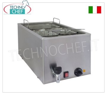 ELEKTRISCHER TISCHNUDELKOCHER, 25-Liter-Tank, komplett mit Körben – V. 230/1 – Kw. 3,2 - Abm. mm 340x600x300h