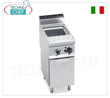 TECHNOCHEF - GAS CUOCIPASTA su MOBILE, 1 Basca da lt.30, Mod.CPG40E GAS-NUDELKOCHER auf MOBILE, BERTOS, MACROS 700-Linie, PASTA ITALY-Serie, 1 Edelstahlbehälter mit 30 Litern, thermische Leistung 10,00 kW, Gewicht 49 kg, Abmessung 400 x 700 x 900 mm