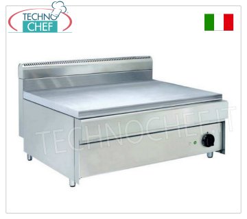 Technochef – Professioneller elektrischer Piada-Aufsatzkocher, Mod. PIADATOP800EC PROFESSIONELLER ELEKTRISCHER TORTENKOCHER, mit Platte 800 x 590 mm, 3,75 kW, Gewicht 71 kg, Abmessung 800 x 700 x 500 mm