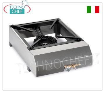 TECHNOCHEF - Professioneller Tischgasherd, 1 Brenner mit 7,5 kW PROFESSIONELLER TISCHGASHERD, mit 1 Gusseisenbrenner von 7,5 kW, Gewicht 9,5 kg, Abmessung 400 x 570 x 170 mm