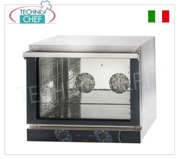 TECNODOM - Elektrischer Heißluftofen für 4 GN 1/1-Tabletts (325 x 530 mm), Maße 686 x 660 x 580 mm
