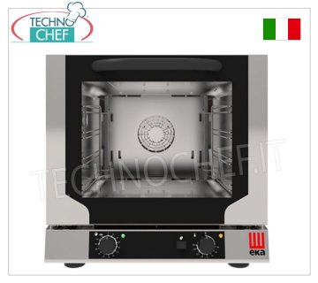 TECNOEKA - ELEKTRISCH BELÜFTETER KONVEKTIONSOFEN mit LUFTBEFEUCHTER, 4 Bleche 429x345 mm, Professional, Mod. EKF423NU