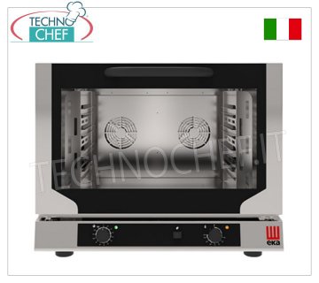 TECNOEKA - ELEKTRISCHER KONVEKTIONSOFEN MIT UMLUFT für 4 GN1/1-Tabletts, Abm. 784 x 754 x 634 mm