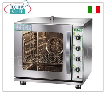 Fimar - GAS-Konvektionsofen für 4 Gastro-Norm 2/3-Tabletts (325 x 353 mm), Abmessungen 620 x 645 x 615 mm