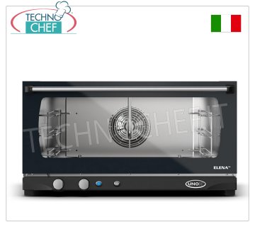 UNOX – Elektrischer Konvektionsofen mit Befeuchter für 3 60 x 40 cm große Bleche – Abmessung mm. 800x774x429h