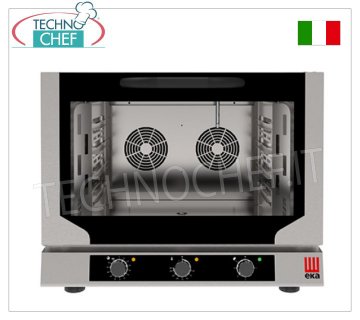 TECNOEKA – KONVEKTIONSDAMPFOFEN Elektrisch, 4 GN 1/1-Tabletts – Abm. mm 784x754x634h