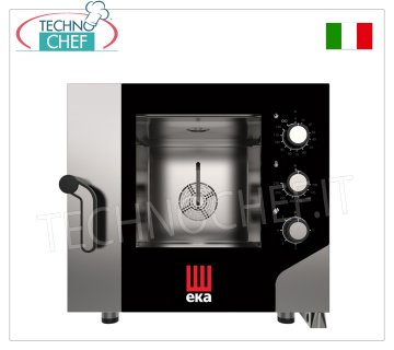 Tecnoeka – Elektrischer Konvektions-Dampfofen für 5 GN 1/1-Tabletts, Abm. mm 730x855x700h