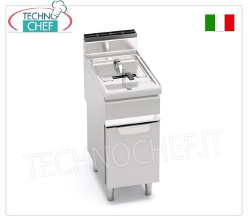 BERTOS – GAS-FRITEUSE, 1 Becken mit 15 l auf SCHRANK, Brenner im Becken, mechanische Steuerung, Mod. GL15M