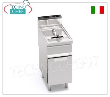 BERTOS - GASFRITEUSE 1 Becken 20 lt auf SCHRANK, Brenner im Becken, mechanische Steuerung, Mod.GL20M