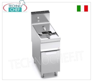 TECHNOCHEF – MOBILE GASFRITTEUSE, 1 TANK mit 20 Litern, Linie MAXIMA 900, Mod. 9GL20M MOBILE GASFRITTEUSE, BERTO'S, MAXIMA 900-Linie, TURBO-Serie, 1 TANK mit 20 Litern, thermische Leistung 17,5 kW, Gewicht 59 kg, Abm. 400 x 900 x 900 mm