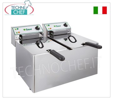 FIMAR - Technochef, elektrische Tischfritteuse, 2 unabhängige Tanks mit 8+8 Litern, Mod.FR88N