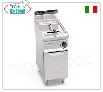 TECHNOCHEF – MOBILE ELEKTRISCHE FRITEUSE, ANGETRIEBET, 1 TANK à 18 Liter, Mod. E7F18-4MS