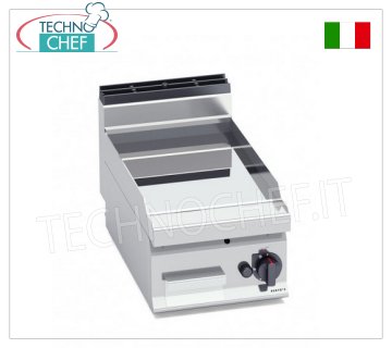GAS-GRILLPLATTE mit GLATTER PLATTE aus POLIERTEM Compound, Mod. G7FL4B/CPD