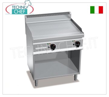 GAS-GRILLGRILL mit MULTIPAN-RIPPPLATTE, auf SCHRANK, Mod. G7FR8M-2