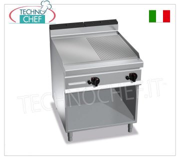 GASGRILL, MULTIPAN-PLATTE 1/2 GERIPPT und 1/2 GLATT, Mod. G9FM8M-2