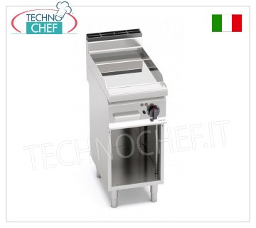 ELEKTRISCHE GRILLPLATTE mit glatter PLATTE aus POLIERTEM COMPOUND, Mod. E7FL4MP/CPD