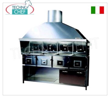 ROMAGNA GRILL – Romagna-Holzkohlegrill/Kocher mit 4 Kohlenbecken