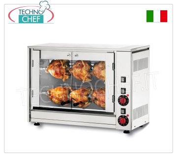 ELEKTRISCHE ROTISSERIE mit 2 überlappenden STÄBEN für 6 HÜHNER