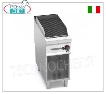 TECHNOCHEF - GAS-LAVA-STEINGRILL, 1 Modul auf OFFENEM SCHRANK, MAXIMA 900-Linie, Mod.G9PL40M/G