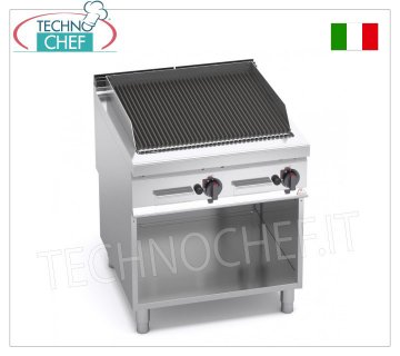 TECHNOCHEF - GAS-LAVA-STEINGRILL, DOPPELMODUL auf OFFENEM SCHRANK, Mod.G9PL80M/G