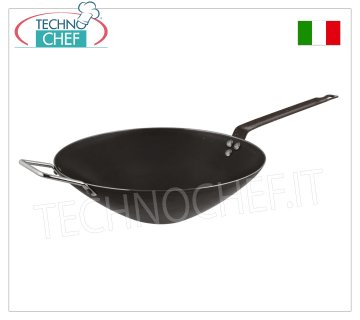 Paderno – Wok aus Eisen mit 1 Griff und 1 Griff, professionell für Induktion