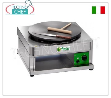 Technochef - Professioneller Gas-Crêpe-Maker, 1 Gusseisenplatte Ø 400 mm, Mod.CR400G1