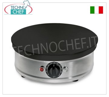Technochef – ELEKTRISCHER CREPE-HERSTELLER mit CHROM-GUSSEISENPLATTE, Durchmesser 350 mm