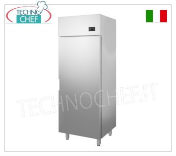 Technochef - Kühlschrank 1 Tür, 600 l, belüftet, Temp. -15°/-18°C, Klasse D Gefrier-Gefrierschrank 1 Tür, Profi, Außenstruktur aus Edelstahl, 600 l, Temp.-15°/-18°C, ÖKOLOGISCH in Klasse D, Gas R290, belüftet, V.230/1, Kw.0, 48 , Gewicht 70 kg, Abm.mm.720x700x2020h