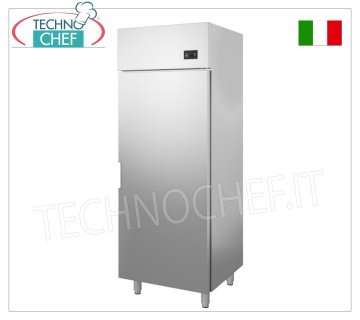 Technochef – 1-türiger Kühlschrankschrank, 700 l, belüftet, Temperatur -15 °/-18 °C, Klasse D Gefrier-Gefrierschrank 1 Tür, Profi, Außenstruktur aus Edelstahl, lt.700, Temp.-15°/-18°C, ÖKOLOGISCH in Klasse D, Gas R290, belüftet, V.230/1, Kw.0, 48, Gewicht 80 kg, Abm.mm.720x800x2020h