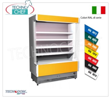 Wandmontiertes Kühldisplay, Linie VULCANO, 60 cm tief, 148 cm lang, mit und ohne Kühleinheit