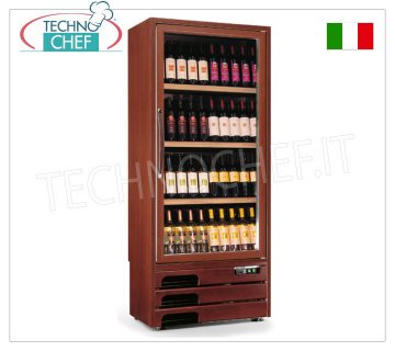 Technochef - 1-türiger Weinkühlschrank für 112 Flaschen, Einzel- oder Mehrtemperatur,