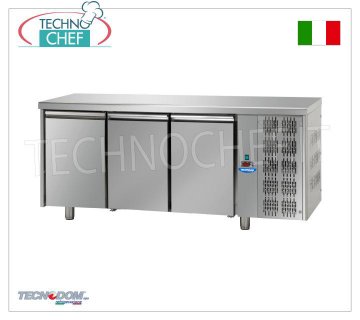 Tecnodom – Professioneller Kühlschrank/Kühltisch 3 Türen, Mod.TF03MIDGN