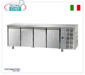 Tecnodom – Professioneller Kühlschrank/Kühltisch 4 Türen, Mod.TF04MIDGN