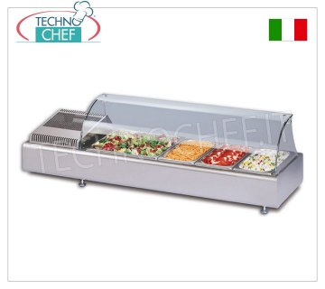 Technochef - Kühlthekenvitrine mit gebogenem Glas, Temperatur +2°/+10°C