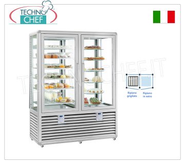 TECHNOCHEF - Kombinierte Vitrine für Eis und Gebäck, Temperatur -15°-25°C/+4°+10°C, Mod.CPG900G2T/V