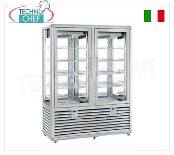 TECHNOCHEF - Kühlvitrine für Gebäck, Temp.+5°-20°C, 2 Türen, lt.1082, Mod.CGL1200G2T/G2T