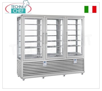 TECHNOCHEF - Vetrina Gefrierschrank für Gelateria, 3 Größen, Temp.-15°-25°C, lt.1388, Mod.CGL1300S/S/S