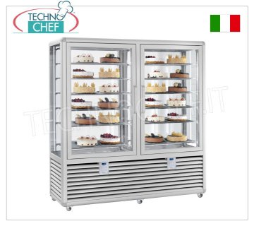 TECHNOCHEF - Vetrina Gefrierschrank für Gelateria, 2 Größen, Temp.-15°-25°C, lt.1082, Mod.CGL1200S/S
