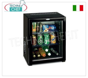 Technochef - Minibar-Kühlschrank für Hotelzimmer mit Glastür, 40 lt,