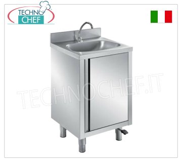 Unterschrankwaschtisch mit Flügeltür, Pedalbedienung, Abm. mm 500x400x850h