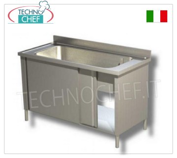Topfwaschbecken, Schrankversion, Line mit einer Tiefe von 700 mm