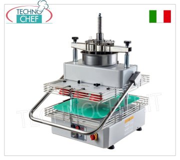 Tisch-Pizzateigteiler und -rundmaschine für 11 Pizzalaibe von 480 bis 650 gr, halbautomatisch